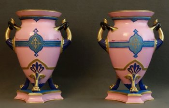 Pair Of Large Etruscan Vases In Sèvres Nineteenth