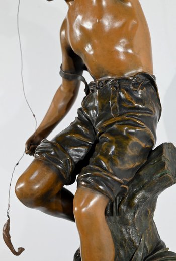 Important Spelter "The Angler", signed S.Kindsburger - Early 20th Century