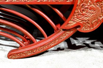 Barbed Bench in Teak, China - Late 19th Century