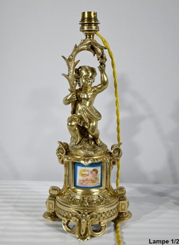 Pair of Candlesticks in Gilt Bronze, Napoleon III Period - Mid-19th Century