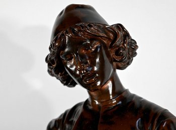 Bronze « Chanteur Florentin du XVe Siècle », signé P.Dubois – 1865