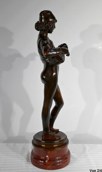 Bronze « Chanteur Florentin du XVe Siècle », signé P.Dubois – 1865