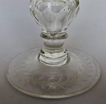 Verre à Jambe Bohème, Milieu Du XVIIIe Siècle.