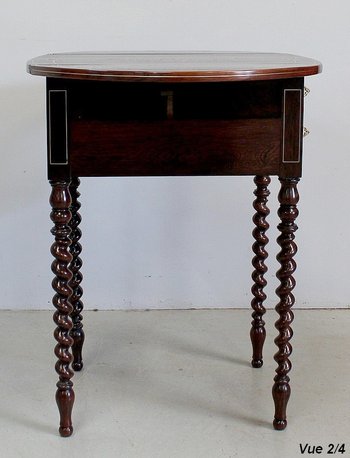 Small Rio Rosewood Shutter Table, Napoleon III Period – Mid-19th Century