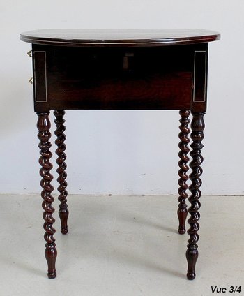 Small Rio Rosewood Shutter Table, Napoleon III Period – Mid-19th Century