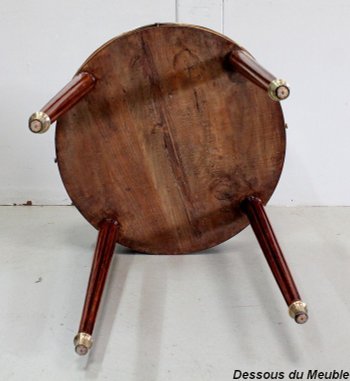 Mahogany Bouillotte table, Louis XVI style - Early 20th century