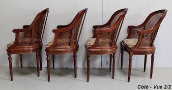 Suite of Mahogany Armchairs, Louis XVI Style - Early 20th Century