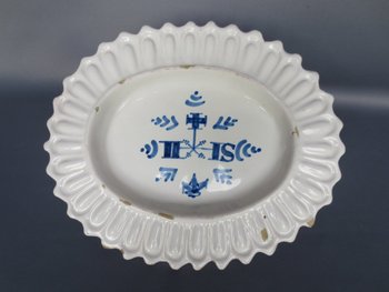 Nevers Earthenware Dish, 17th Century.