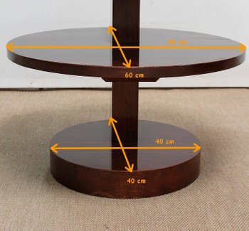 Solid Mahogany Coffee Table, Art Deco – 1930s