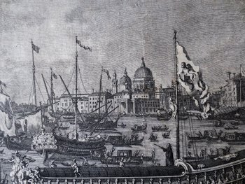 The Wedding With The Sea, Engraving After Canaletto, 18th Century.