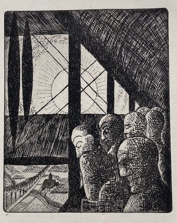 Marcel GROMAIRE (1892-1971) - Original Etching - 1926 - "Towards a fickle world"