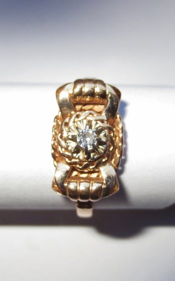 Gold And Diamond Ring.