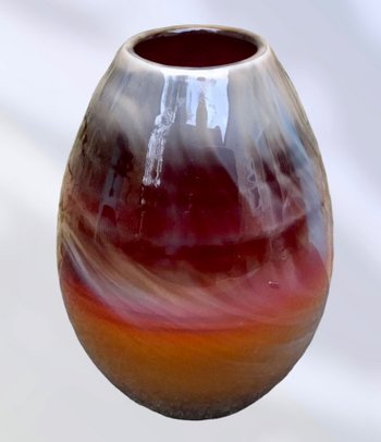 Vase en verre soufflé 