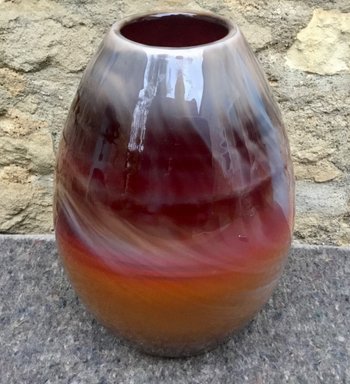 Vase en verre soufflé 