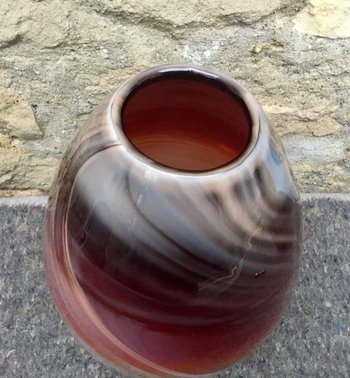 Vase en verre soufflé 