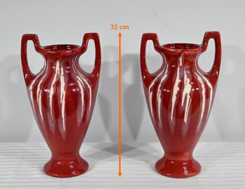 Pair of Ceramic Vases, Art Nouveau - 1900