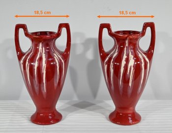 Pair of Ceramic Vases, Art Nouveau - 1900