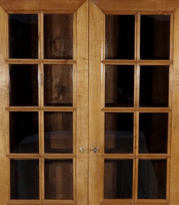 Solid cherry wood library-cabinet - end of 19th century