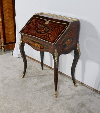 Bureau de Pente en Bois Précieux, époque Napoléon III – Milieu XIXe