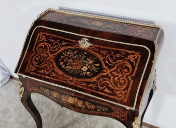 Bureau de Pente en Bois Précieux, époque Napoléon III – Milieu XIXe