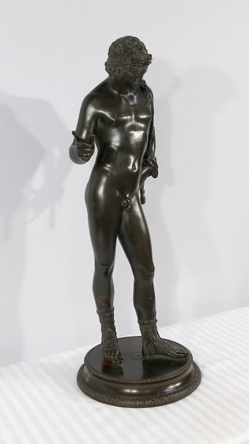 Important Bronze " Narcissus " by M. Amodio - End of XIXth century