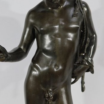 Important Bronze " Narcissus " by M. Amodio - End of XIXth century