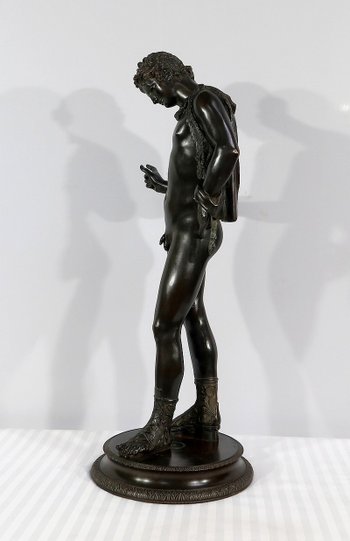 Important Bronze " Narcissus " by M. Amodio - End of XIXth century