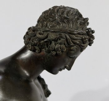 Important Bronze " Narcissus " by M. Amodio - End of XIXth century