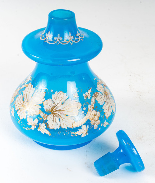 Blue opaline water set end of XIXth century