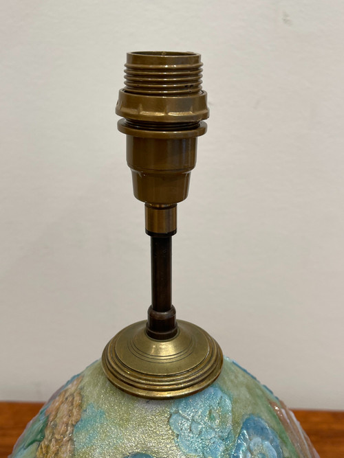  Camille FAURÉ (1874-1956), enameled table lamp