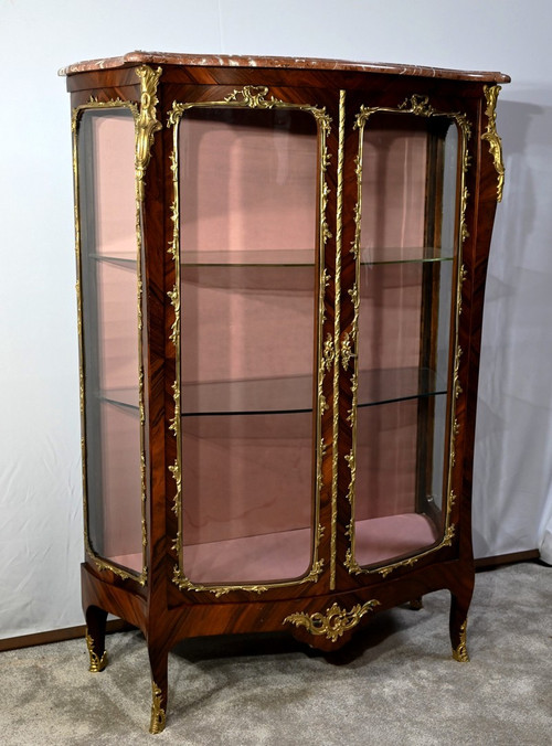 Vitrine 2 Portes en Palissandre, style Louis XV, époque Napoléon III – Milieu XIXe