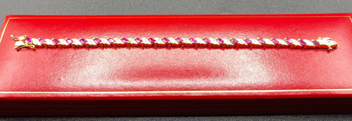 BRACELET PLAQUÉ OR & RUBIS