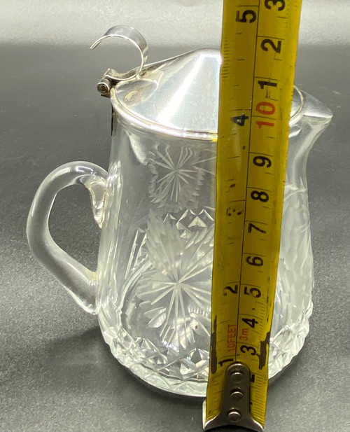 POT À LAIT CRISTAL ET ARGENT 