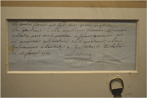  Révolution Française, Document du Conseil Exécutif Provisoire de Paris et daté du 9 janvier 1793 portant sur la nomination en tant que Gendarme du citoyen Bernard par le Colonel Louvel 