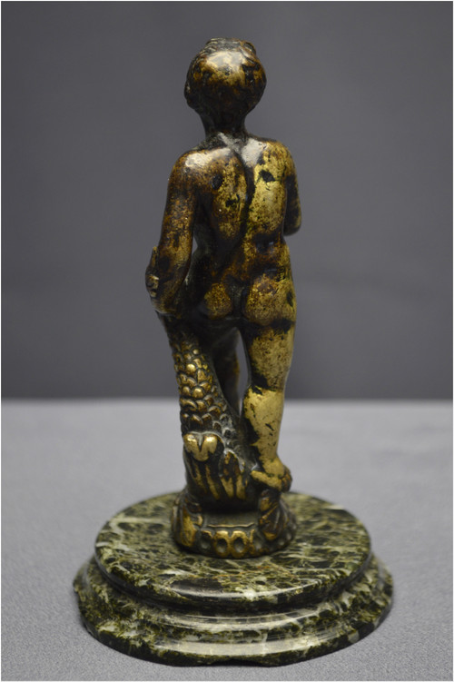 Italy, Renaissance period, 16th century, Bronze satuette representing a young man with a dolphin