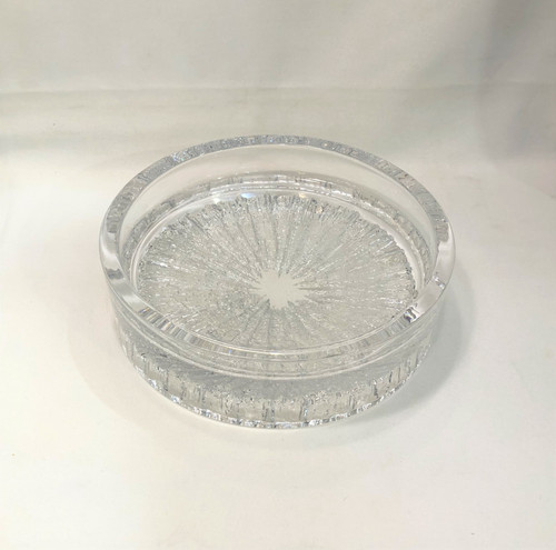 Large fruit bowl / centerpiece in crystal stamped DAUM FRANCE model CRATERE