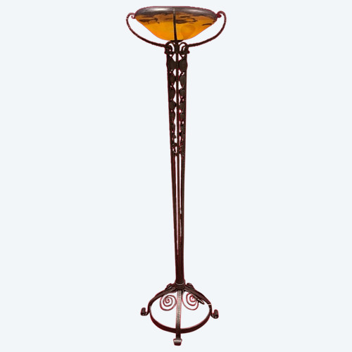 Lampada da terra grande Art Déco Daum Nancy 1930