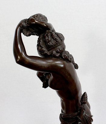 Bronzo "Bacchante e piccoli fauni" da J-J Foucou - seconda metà del XIX secolo