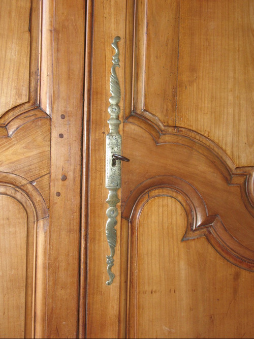 Cherry woodwork with 2 doors 19th century Louis XV style