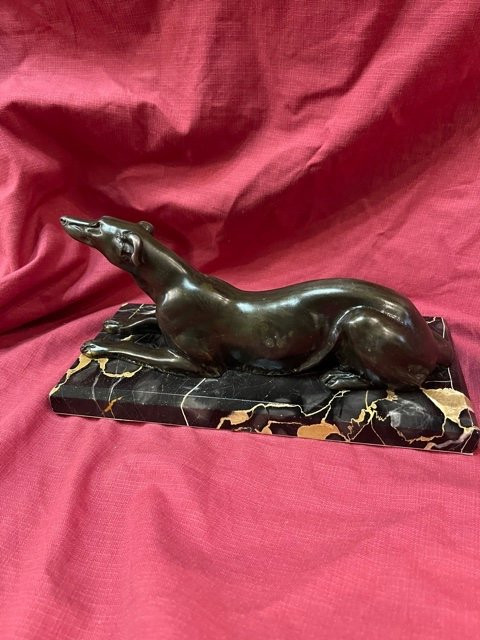 Statue Sculpture Levrier Art Deco 1930