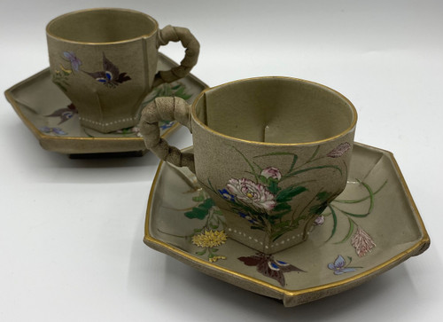 PAIR OF TERRACOTTA CUPS