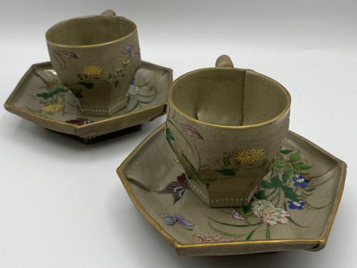 PAIR OF TERRACOTTA CUPS