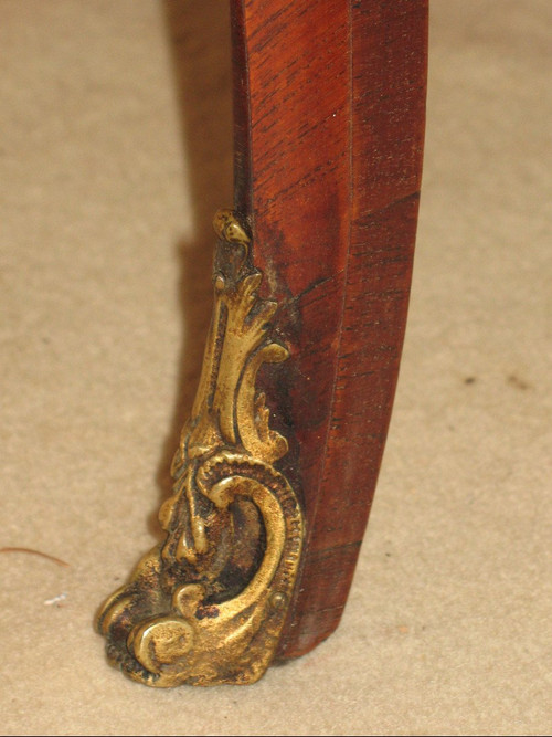 Table bouillotte in marquetry of Louis XV style