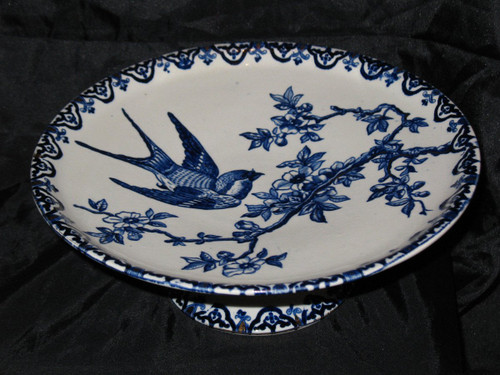 Choisy le Roi earthenware service decorated with birds in Japanese style, 19th century