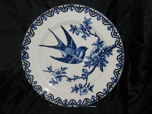 Choisy le Roi earthenware service decorated with birds in Japanese style, 19th century