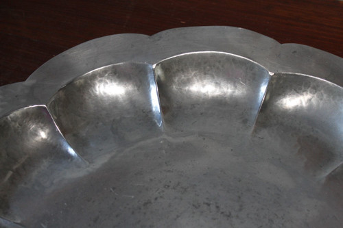 Large pewter brassware dish by Just Andersen Art Deco period