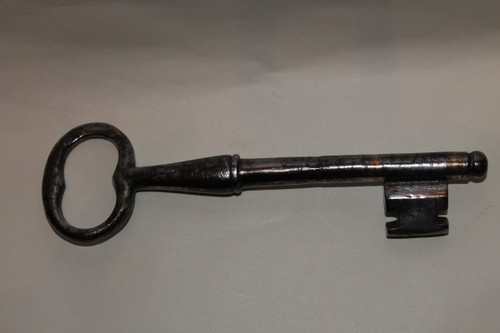 Large wrought iron key from the 18th century