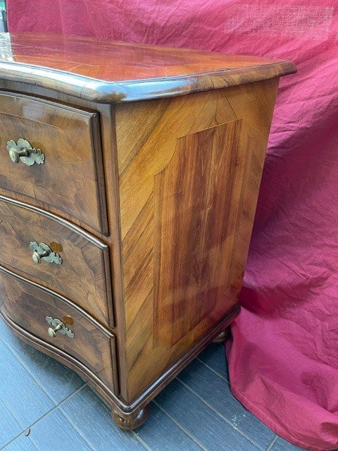 Alsatian Commode Curved XVIII Eme Marquetry