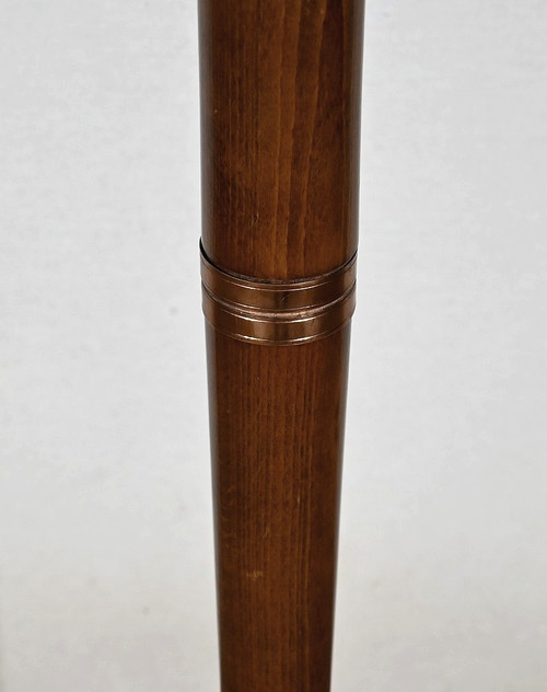 Art Deco floor lamp in varnished beech – 1940