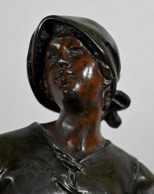 Important Spelter "End of Day", after F. Moreau - Early 20th Century